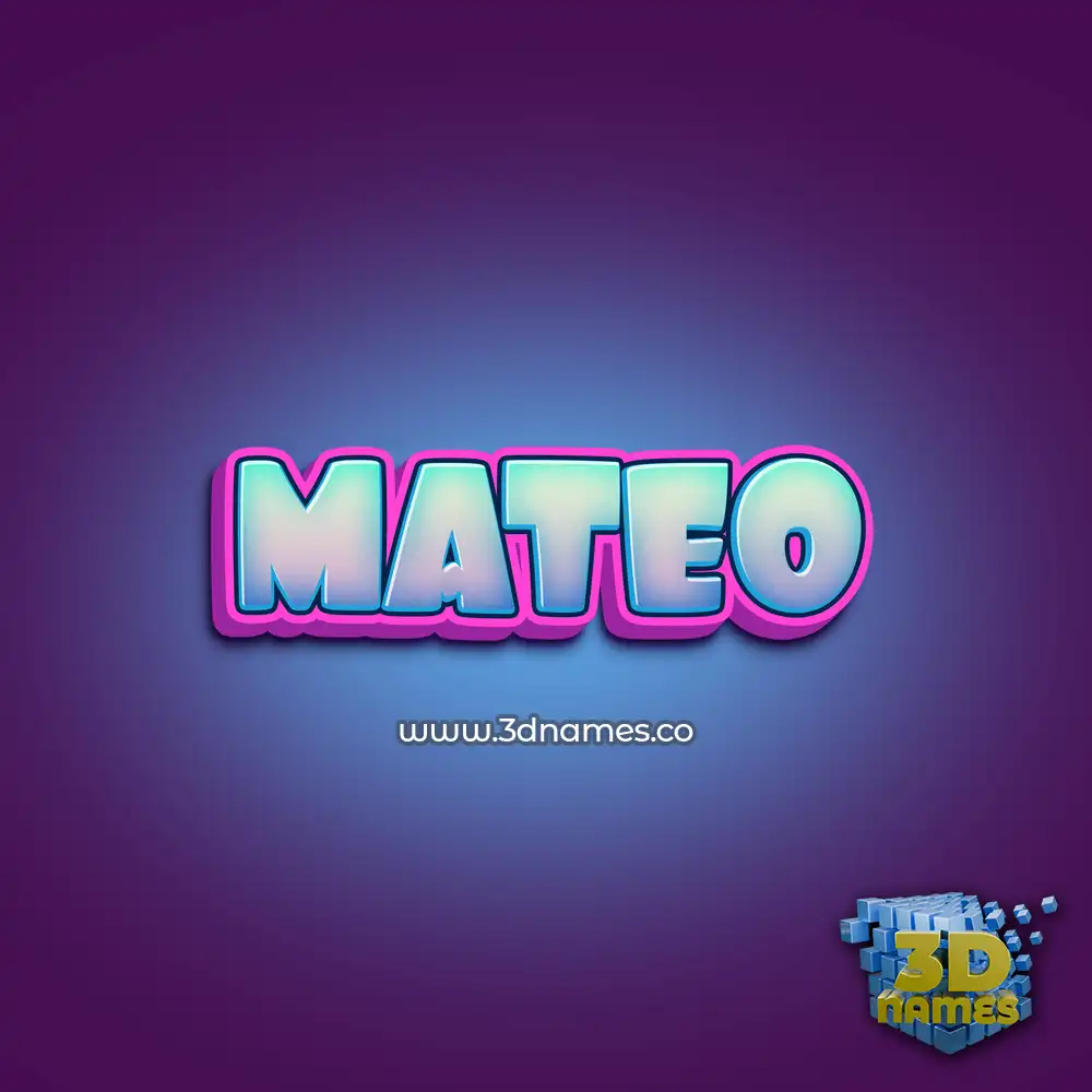 mateo in Phat Purple style - 3D name wallpaper