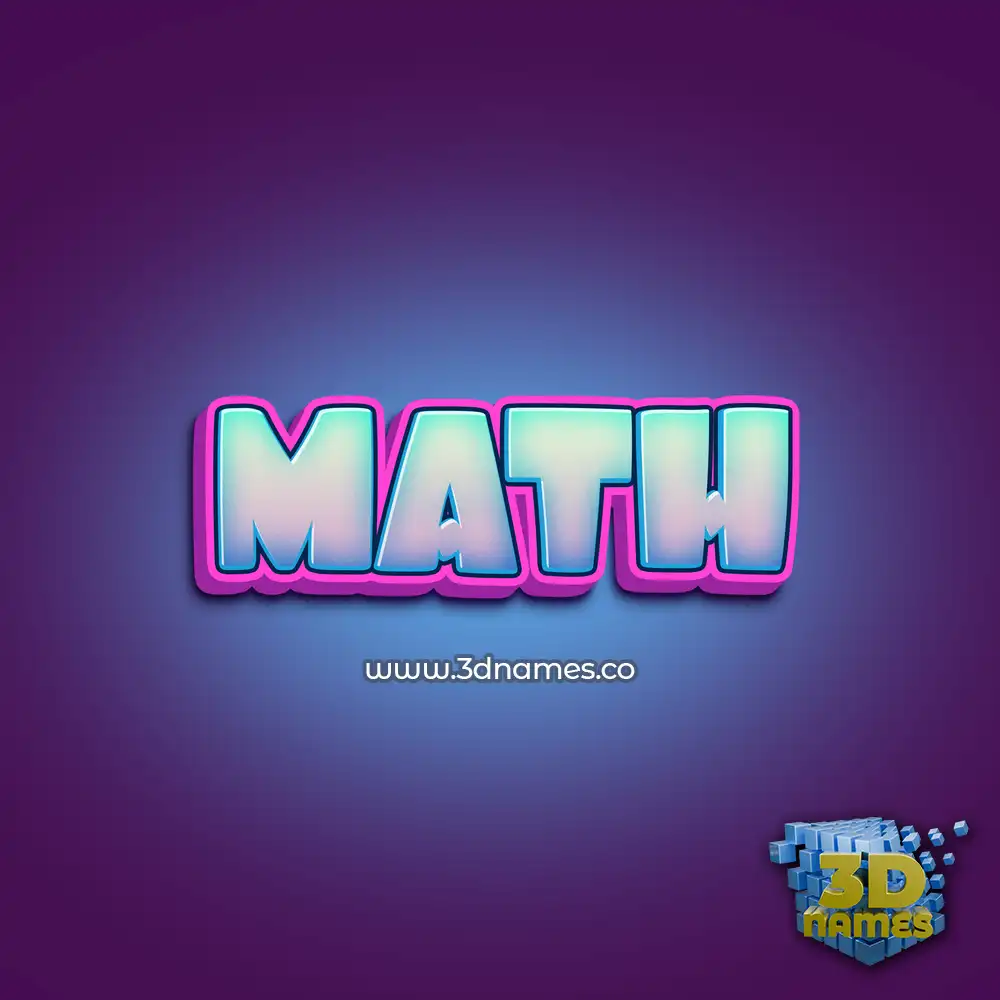 math in Phat Purple style - 3D name wallpaper