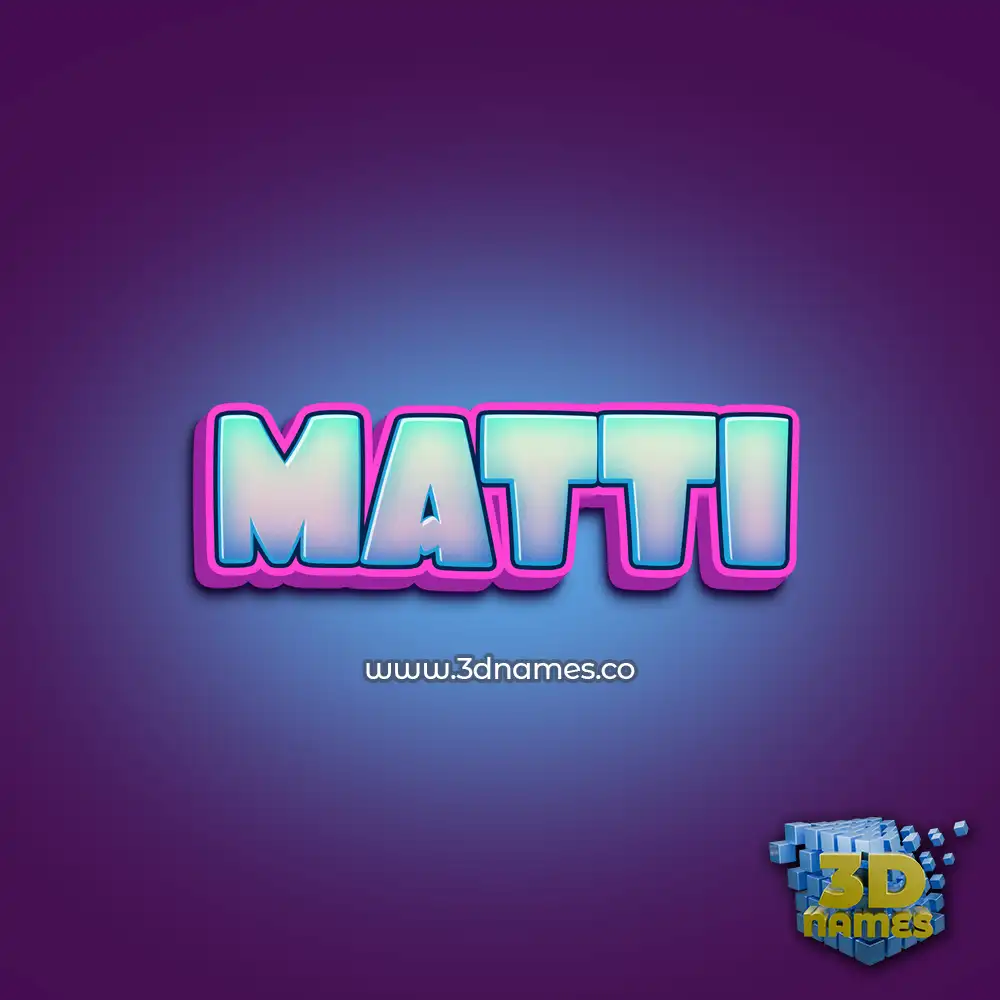 matti in Phat Purple style - 3D name wallpaper