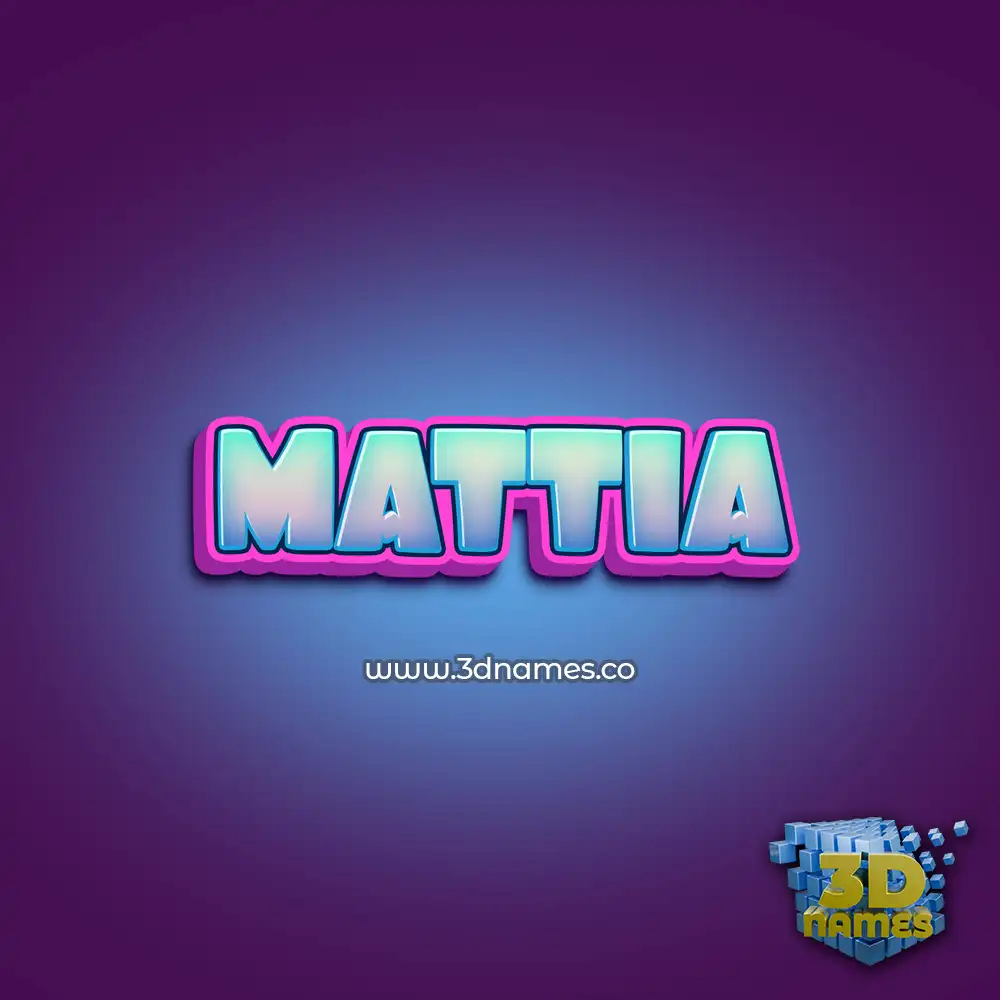 mattia in Phat Purple style - 3D name wallpaper