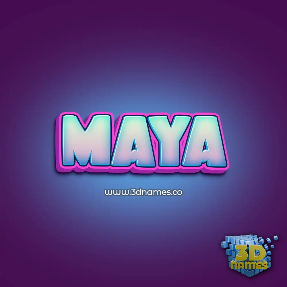 maya in Phat Purple style - 3D name wallpaper