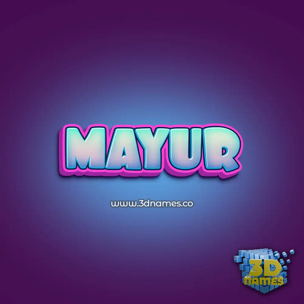 mayur in Phat Purple style - 3D name wallpaper
