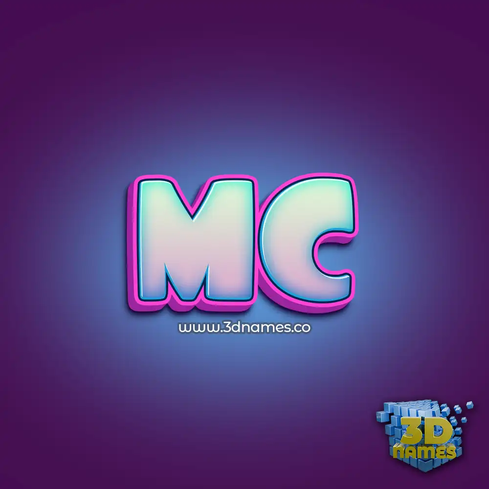mc in Phat Purple style - 3D name wallpaper