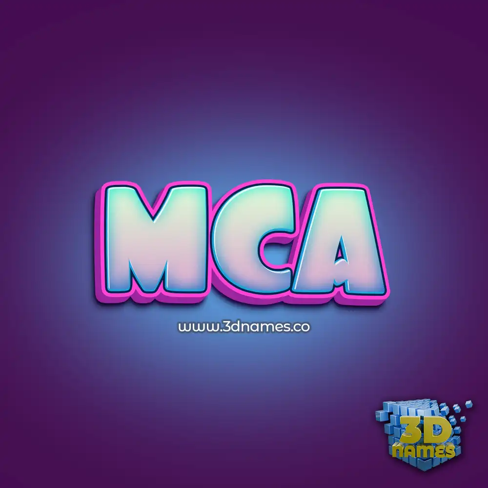 mca in Phat Purple style - 3D name wallpaper