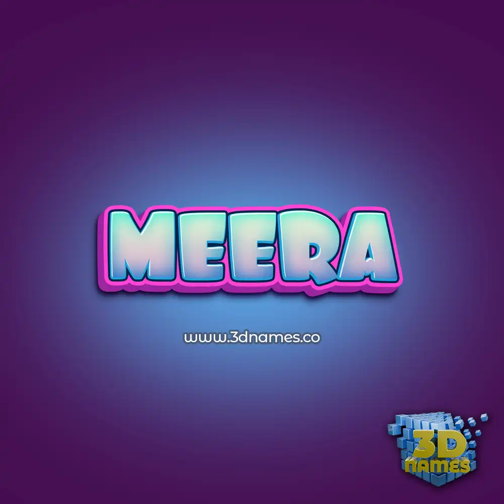 meera in Phat Purple style - 3D name wallpaper