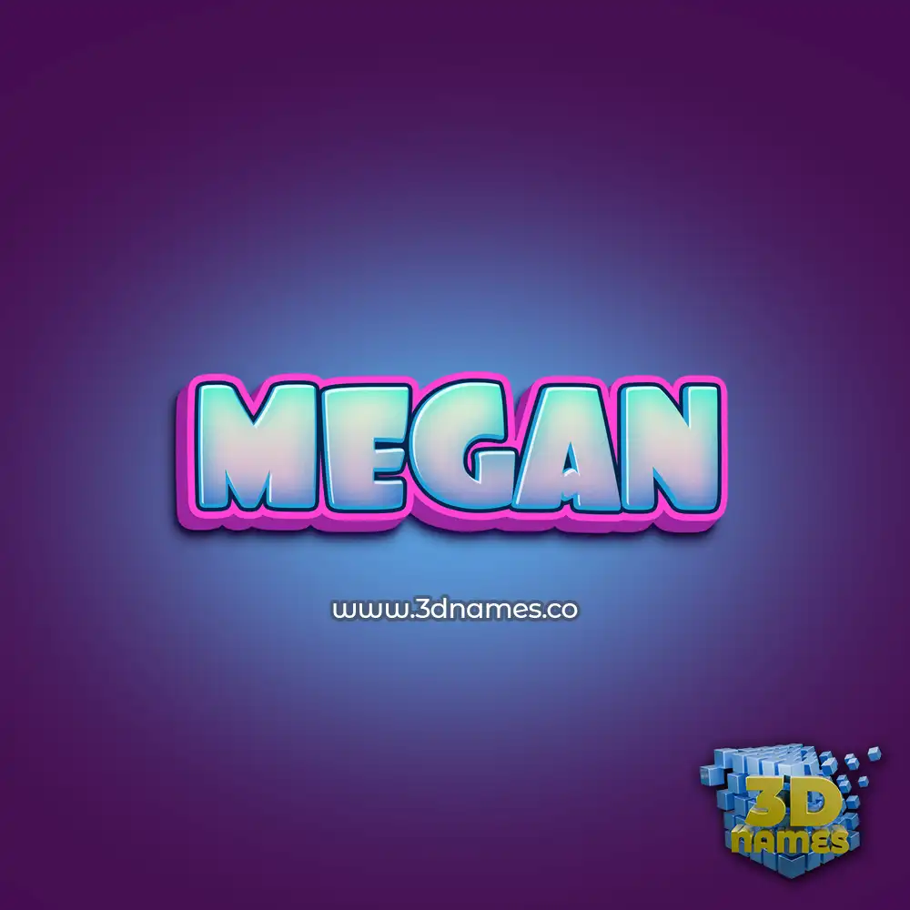 megan in Phat Purple style - 3D name wallpaper