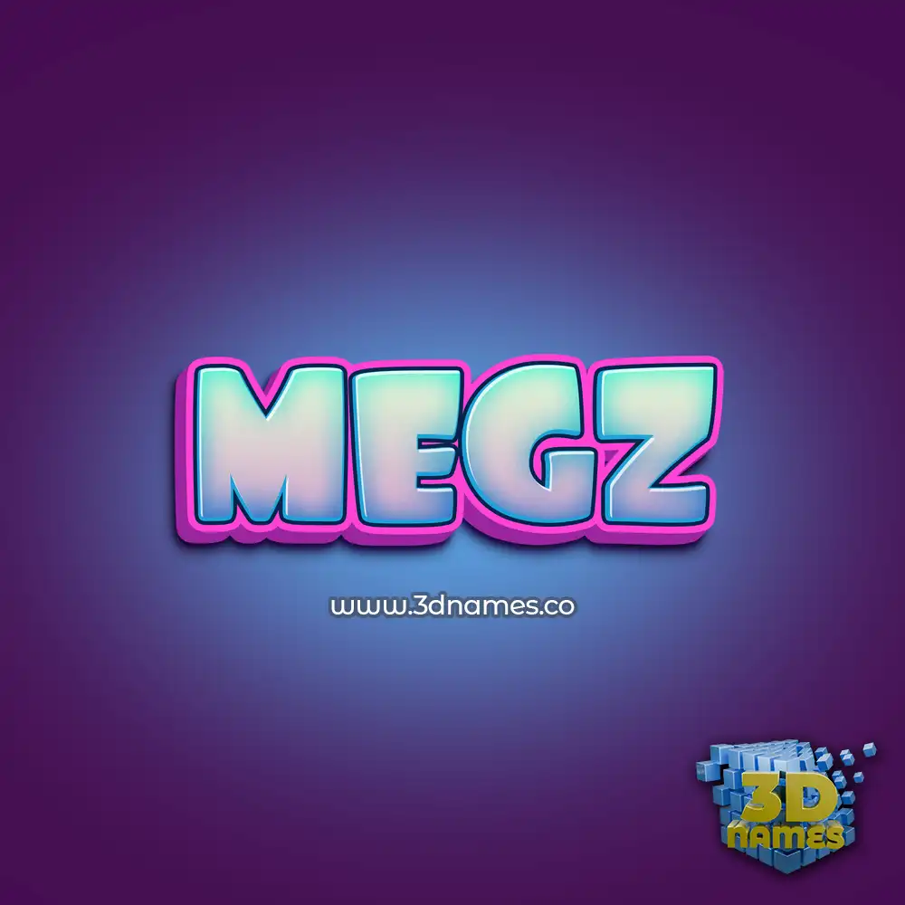 megz in Phat Purple style - 3D name wallpaper