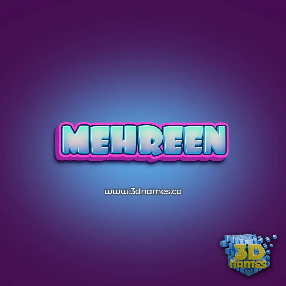 mehreen in Phat Purple style - 3D name wallpaper