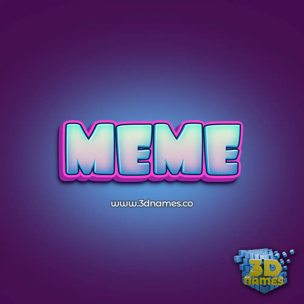 meme in Phat Purple style - 3D name wallpaper