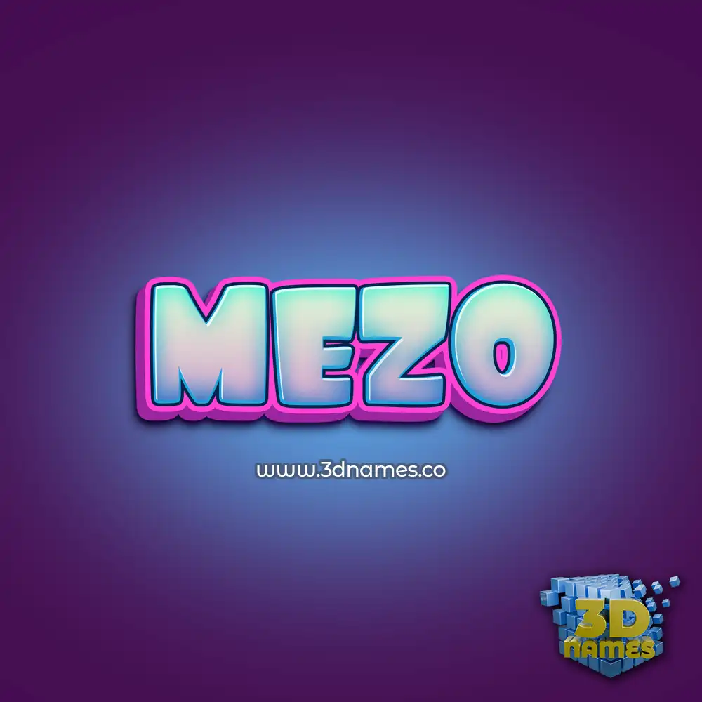 mezo in Phat Purple style - 3D name wallpaper