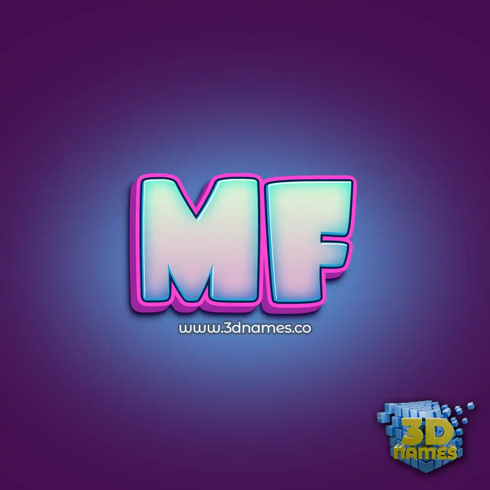 mf in Phat Purple style - 3D name wallpaper