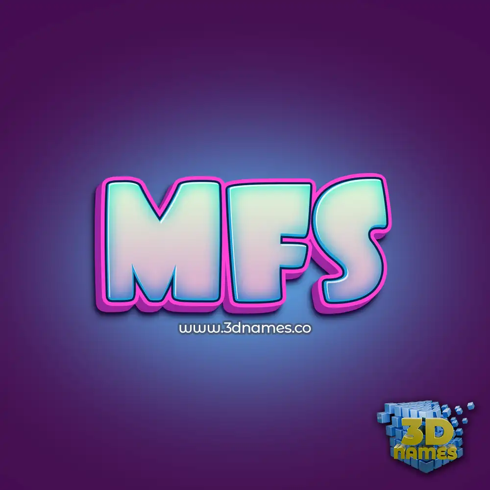 mfs in Phat Purple style - 3D name wallpaper