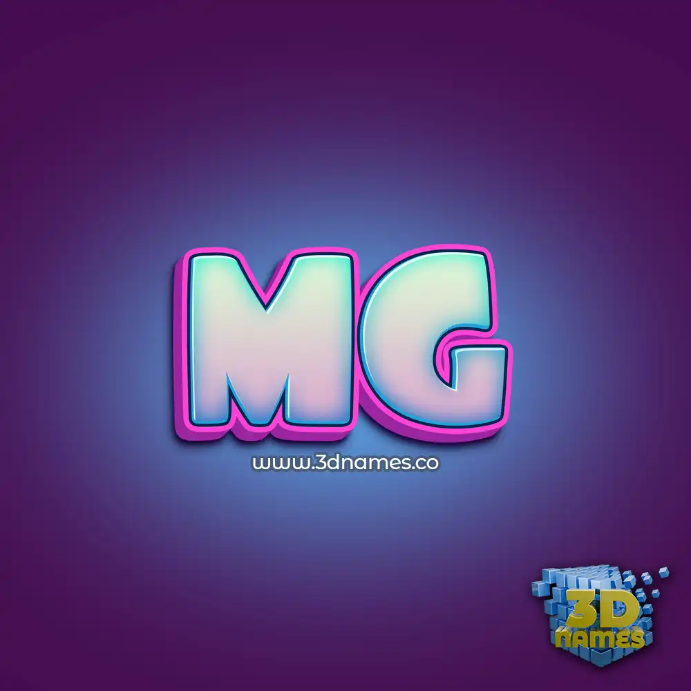 mg in Phat Purple style - 3D name wallpaper