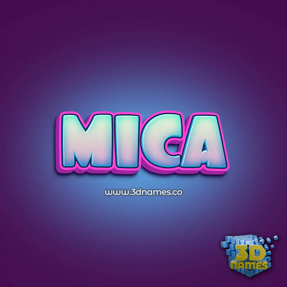 mica in Phat Purple style - 3D name wallpaper