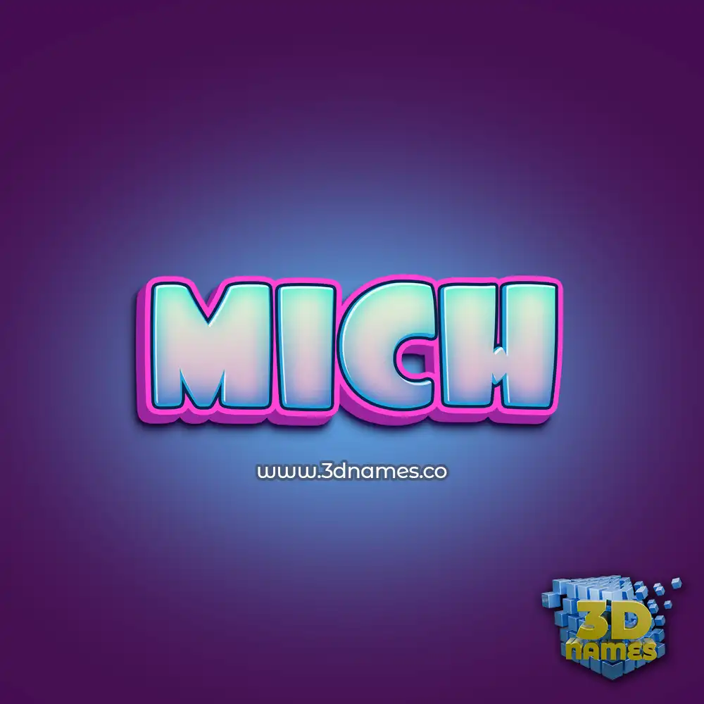 mich in Phat Purple style - 3D name wallpaper