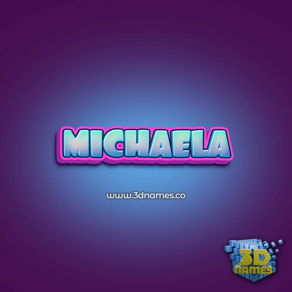 michaela in Phat Purple style - 3D name wallpaper