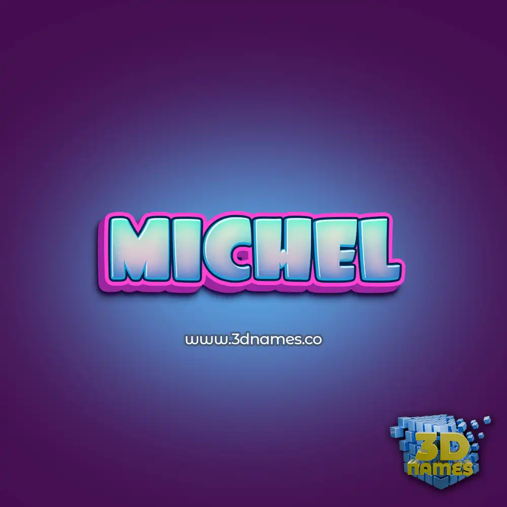 michel in Phat Purple style - 3D name wallpaper