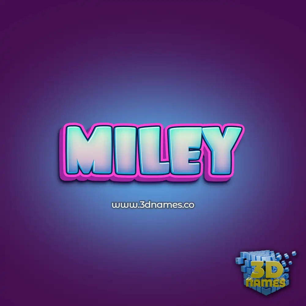miley in Phat Purple style - 3D name wallpaper