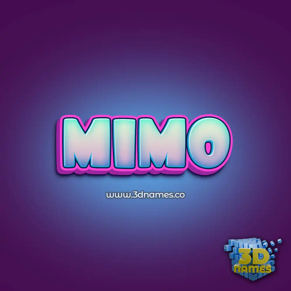 mimo in Phat Purple style - 3D name wallpaper