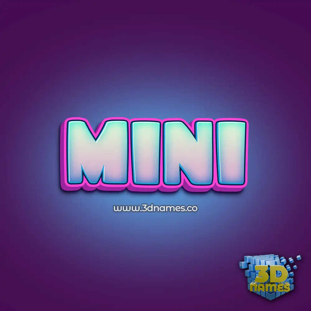 mini in Phat Purple style - 3D name wallpaper