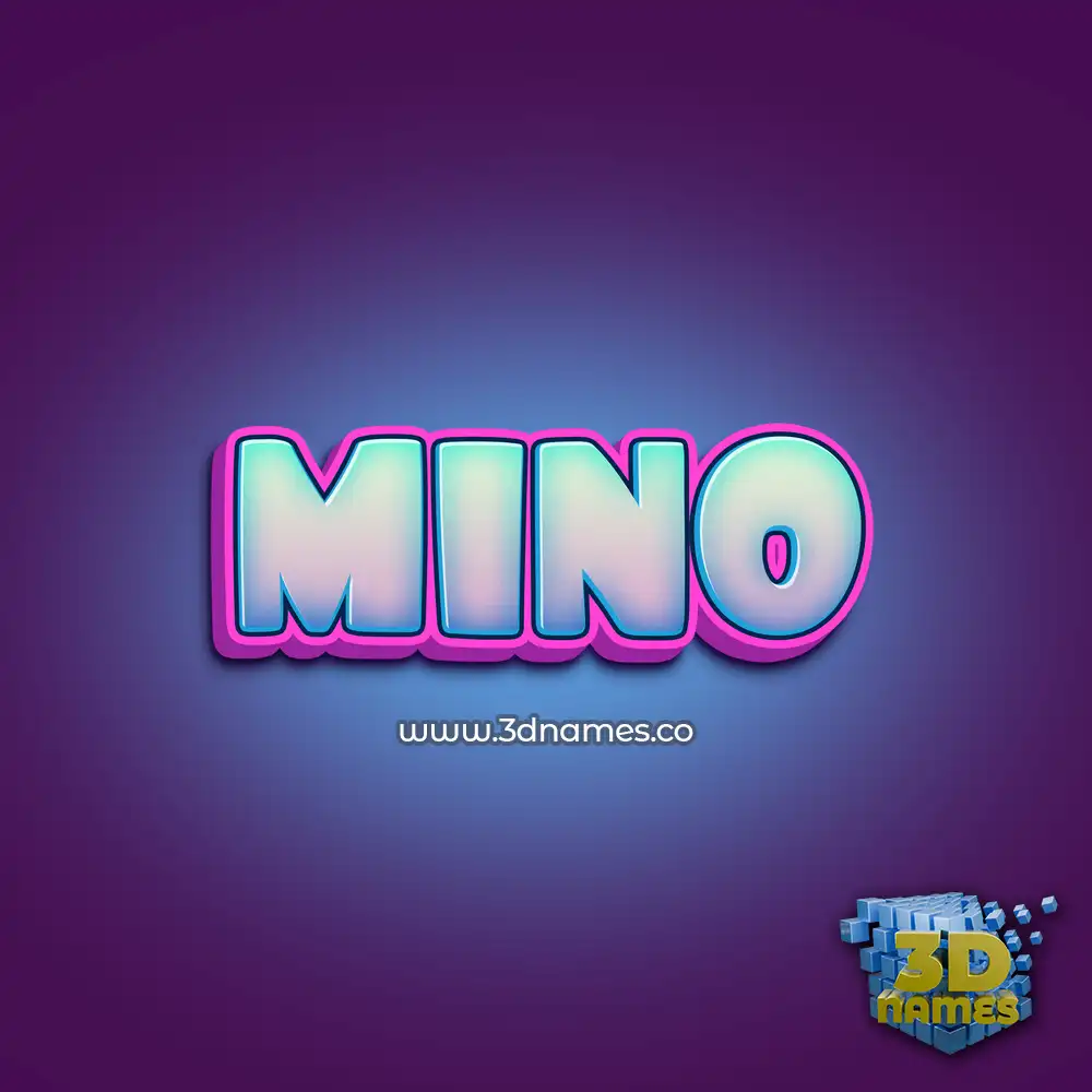 mino in Phat Purple style - 3D name wallpaper