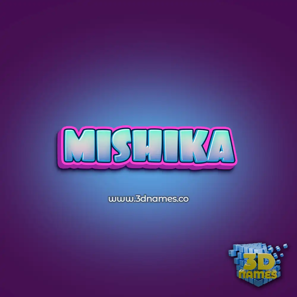 mishika in Phat Purple style - 3D name wallpaper