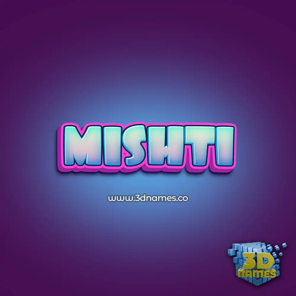 mishti in Phat Purple style - 3D name wallpaper