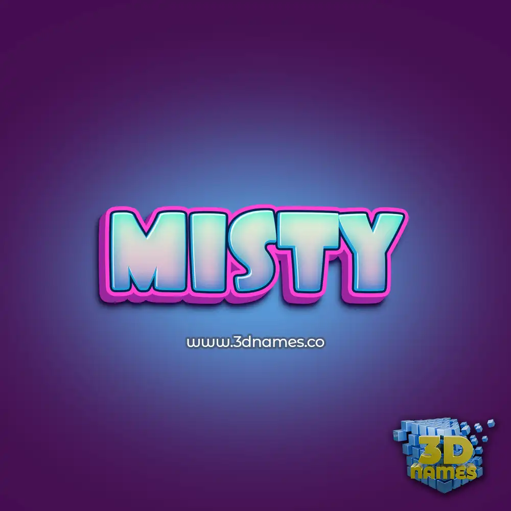 misty in Phat Purple style - 3D name wallpaper