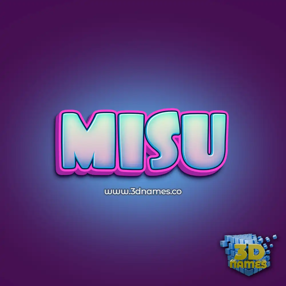 misu in Phat Purple style - 3D name wallpaper