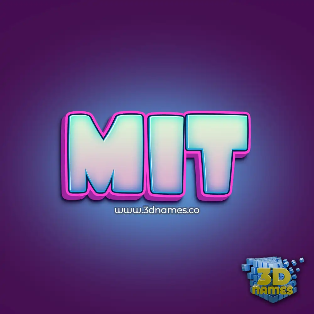 mit in Phat Purple style - 3D name wallpaper