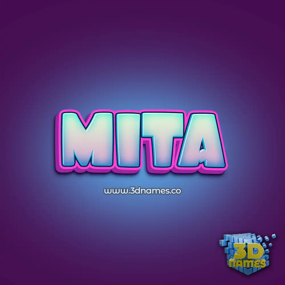 mita in Phat Purple style - 3D name wallpaper