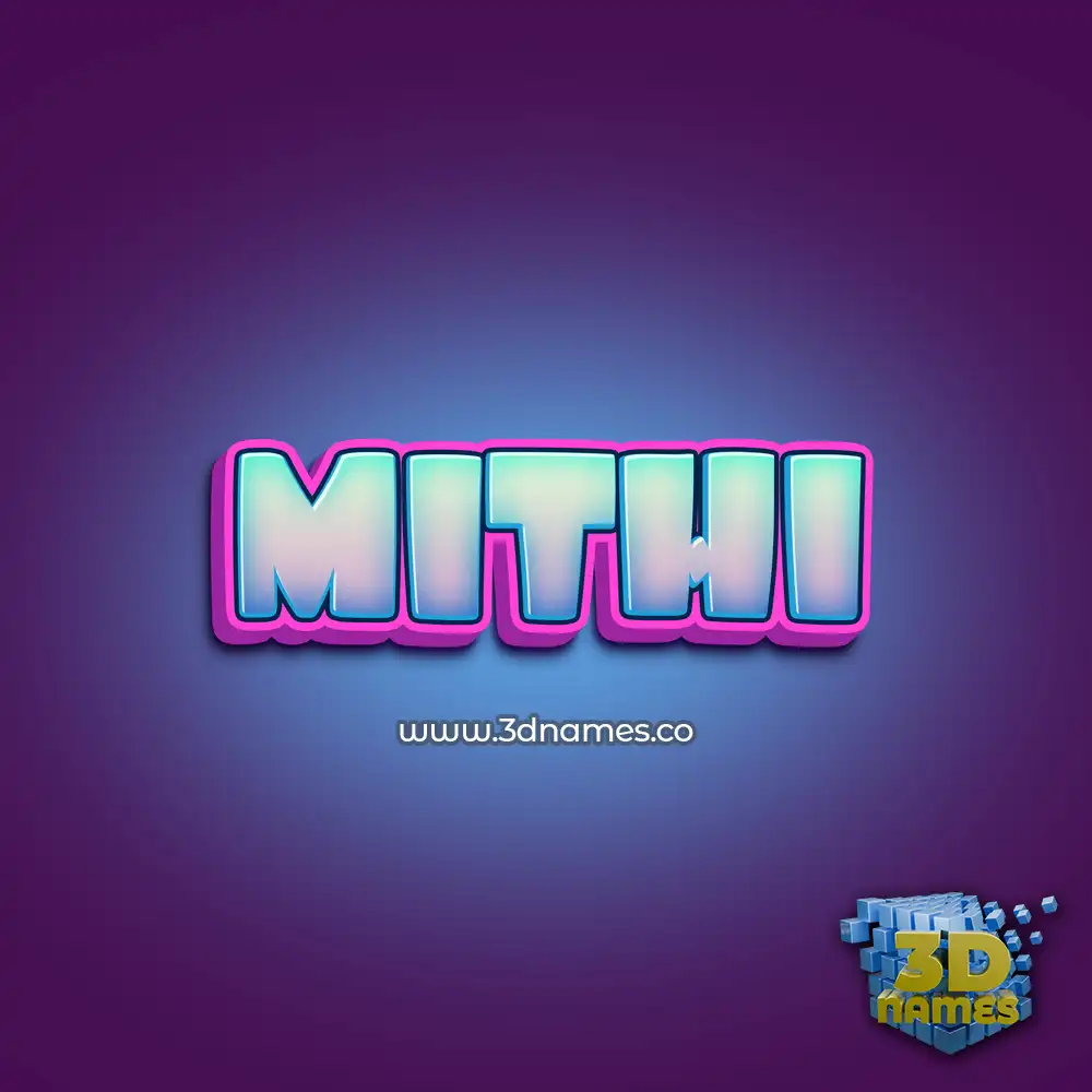 mithi in Phat Purple style - 3D name wallpaper
