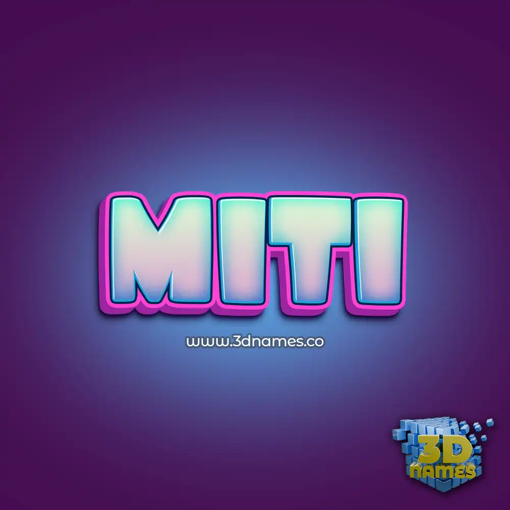 miti in Phat Purple style - 3D name wallpaper