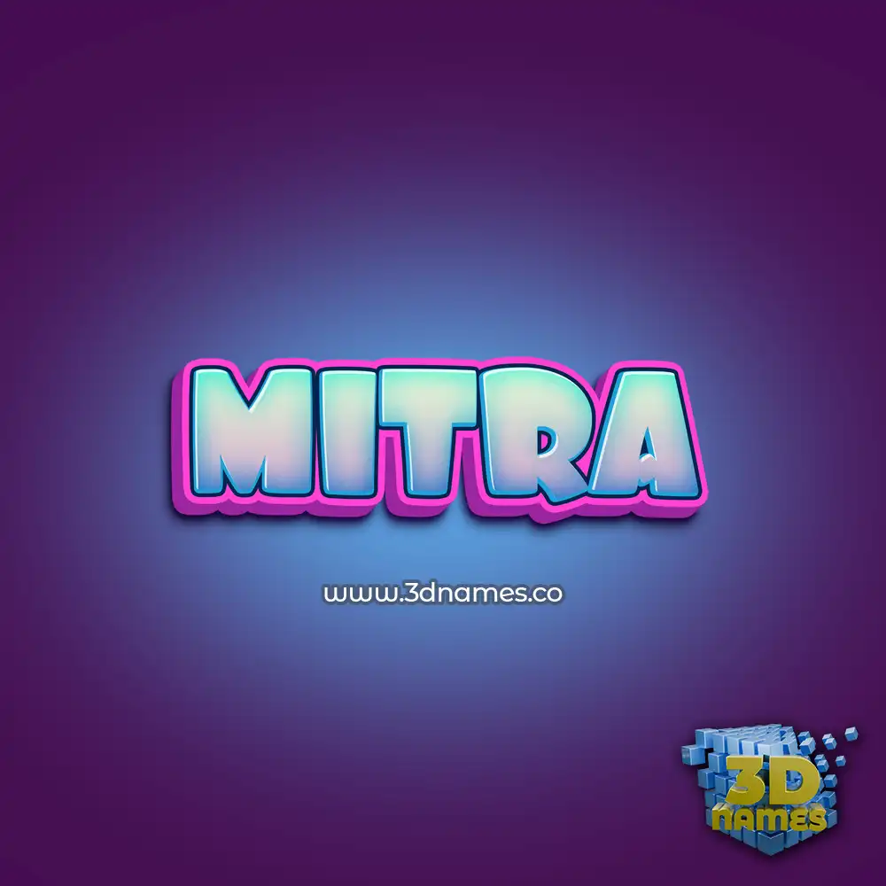 mitra in Phat Purple style - 3D name wallpaper