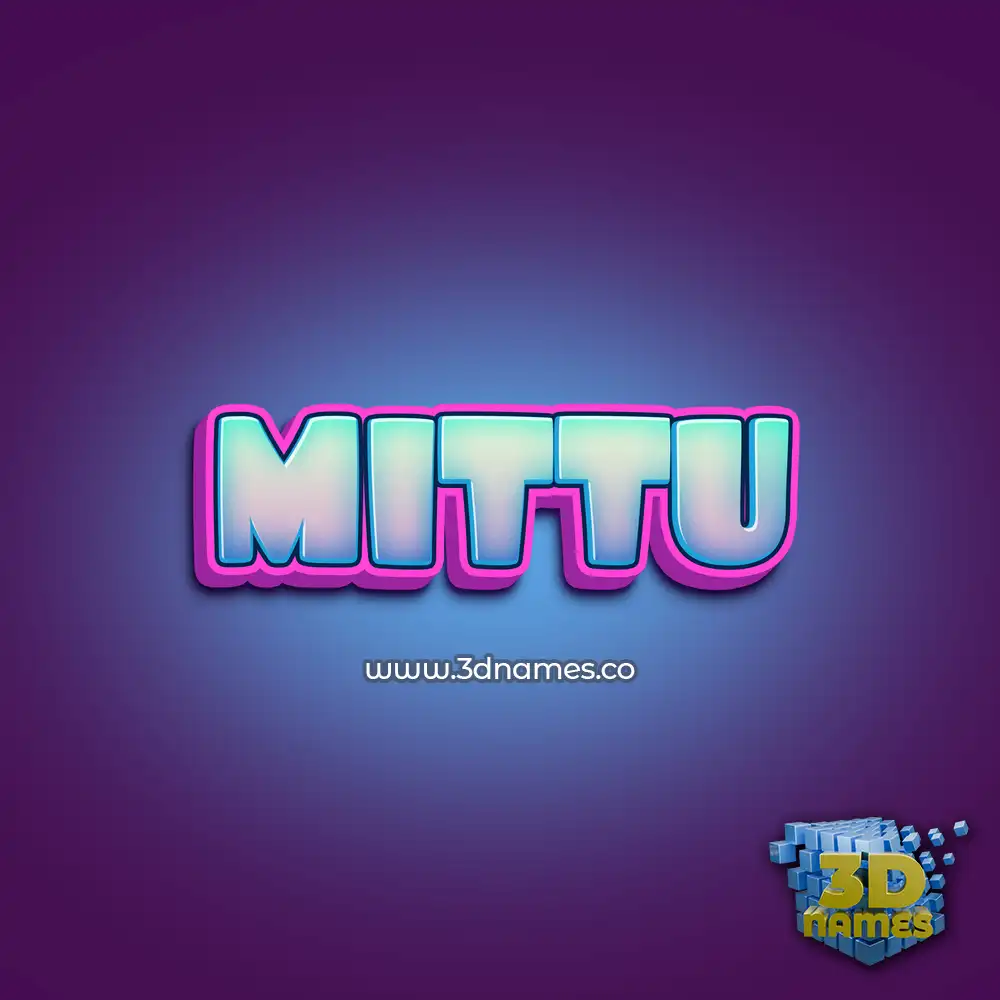 mittu in Phat Purple style - 3D name wallpaper