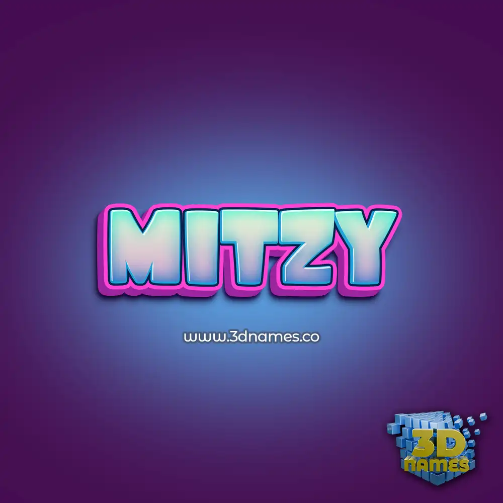 mitzy in Phat Purple style - 3D name wallpaper
