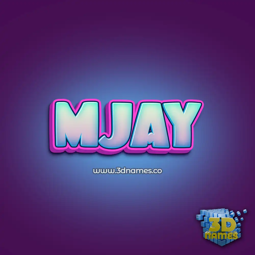 mjay in Phat Purple style - 3D name wallpaper