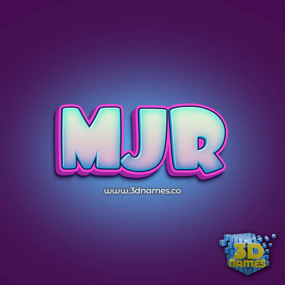 mjr in Phat Purple style - 3D name wallpaper