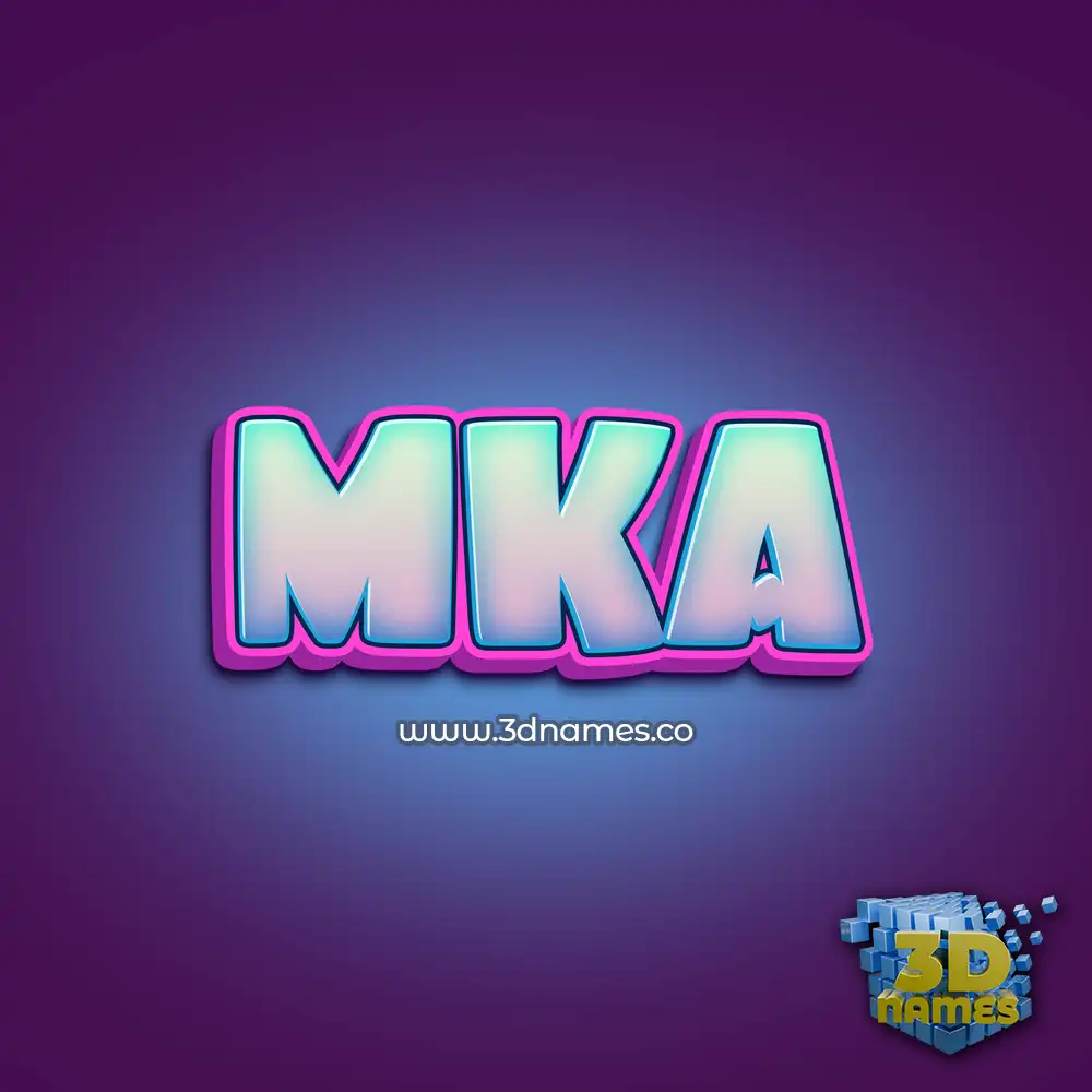 mka in Phat Purple style - 3D name wallpaper
