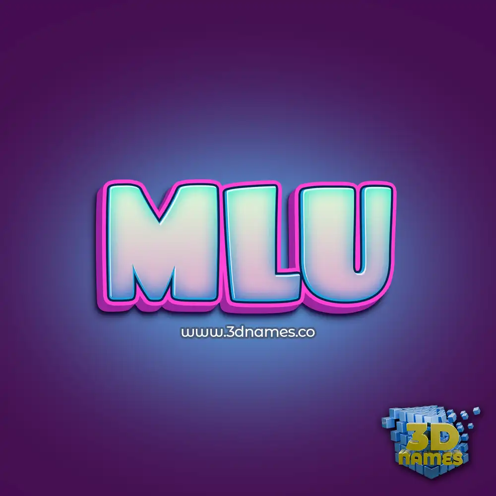 mlu in Phat Purple style - 3D name wallpaper