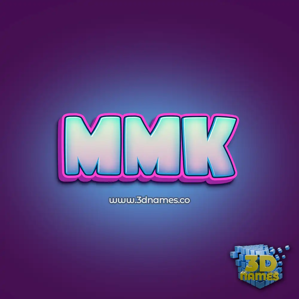 mmk in Phat Purple style - 3D name wallpaper
