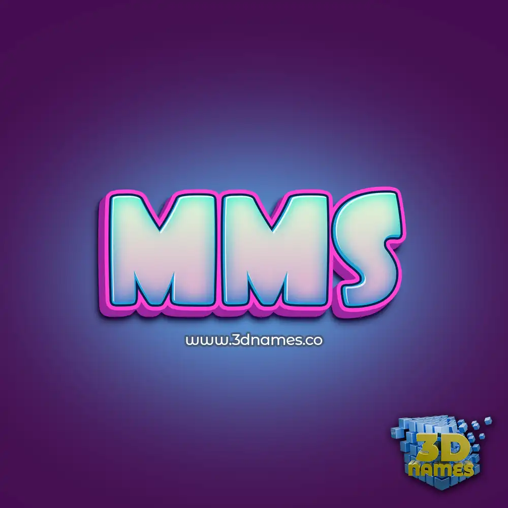 mms in Phat Purple style - 3D name wallpaper