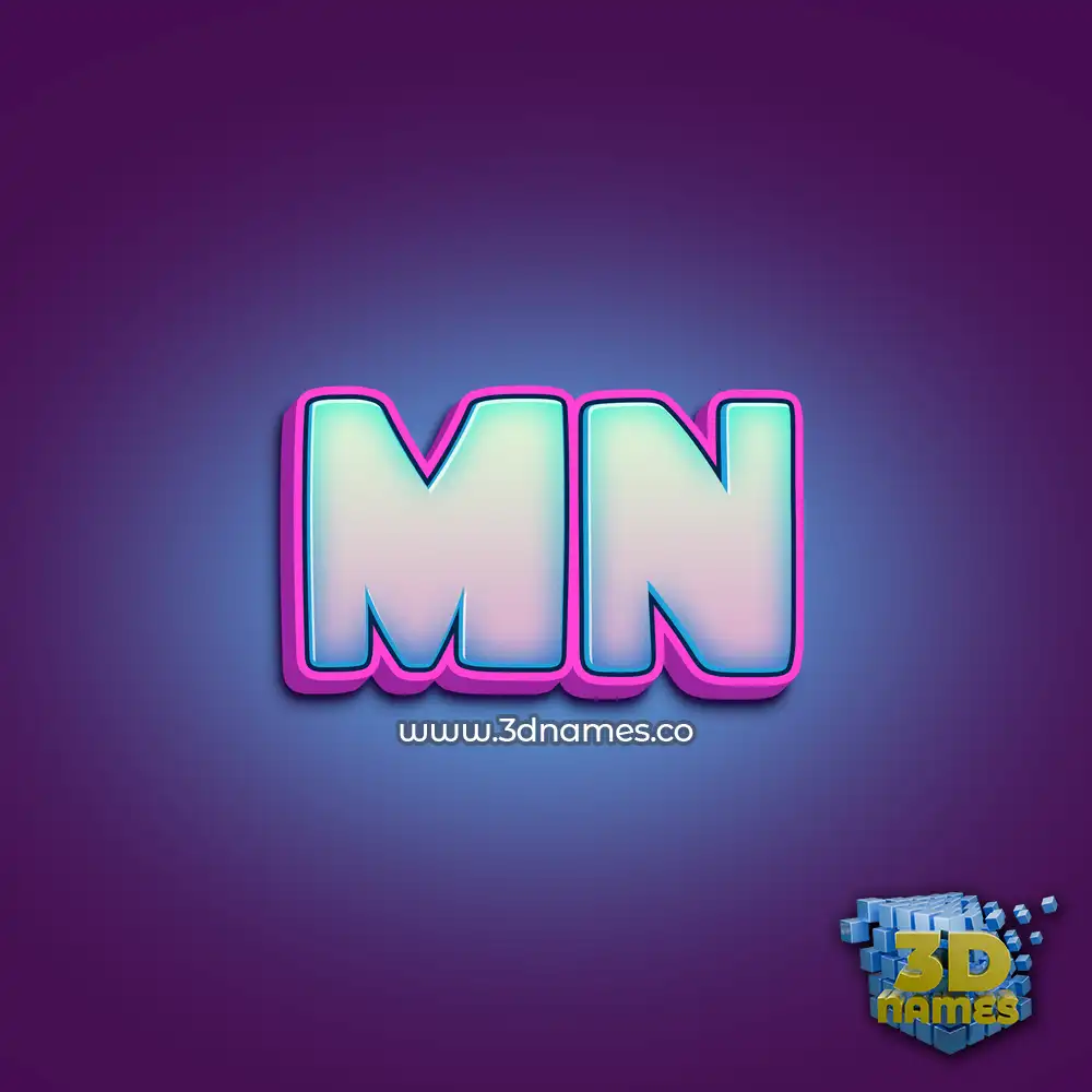 mn in Phat Purple style - 3D name wallpaper