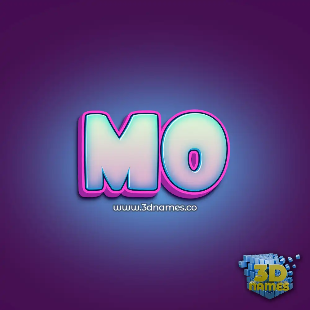 mo in Phat Purple style - 3D name wallpaper