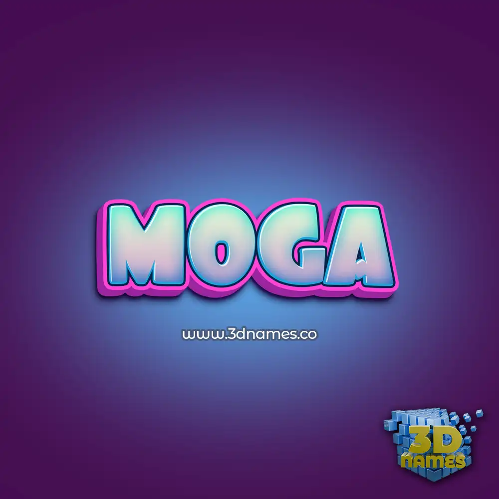 moga in Phat Purple style - 3D name wallpaper
