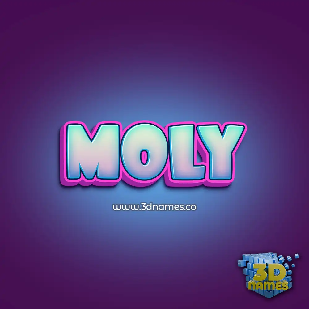 moly in Phat Purple style - 3D name wallpaper