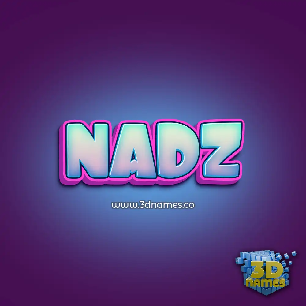 nadz in Phat Purple style - 3D name wallpaper