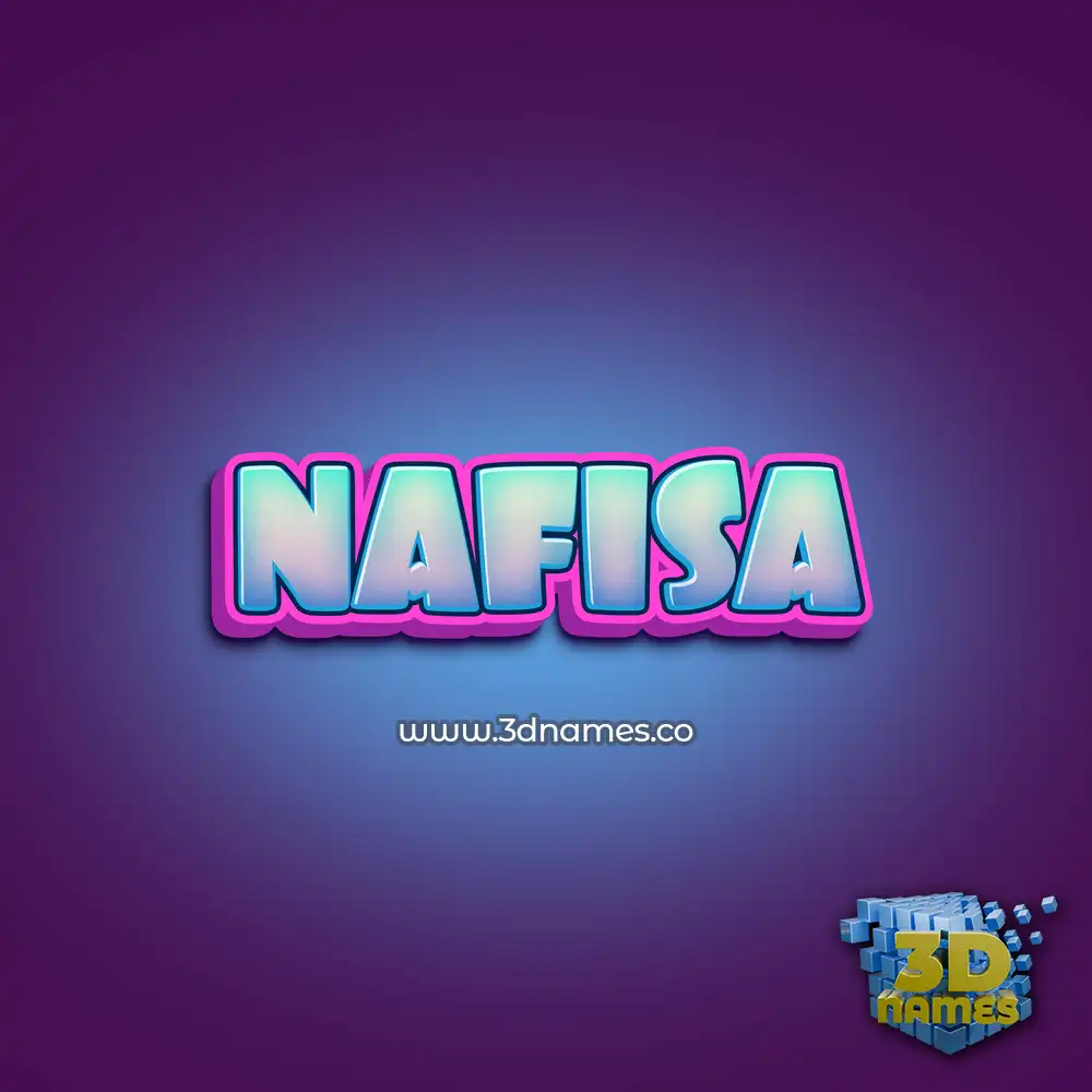 nafisa in Phat Purple style - 3D name wallpaper