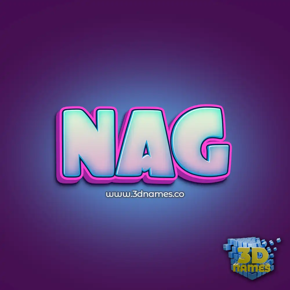 nag in Phat Purple style - 3D name wallpaper