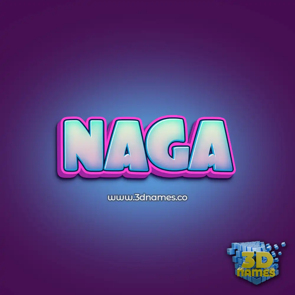 naga in Phat Purple style - 3D name wallpaper
